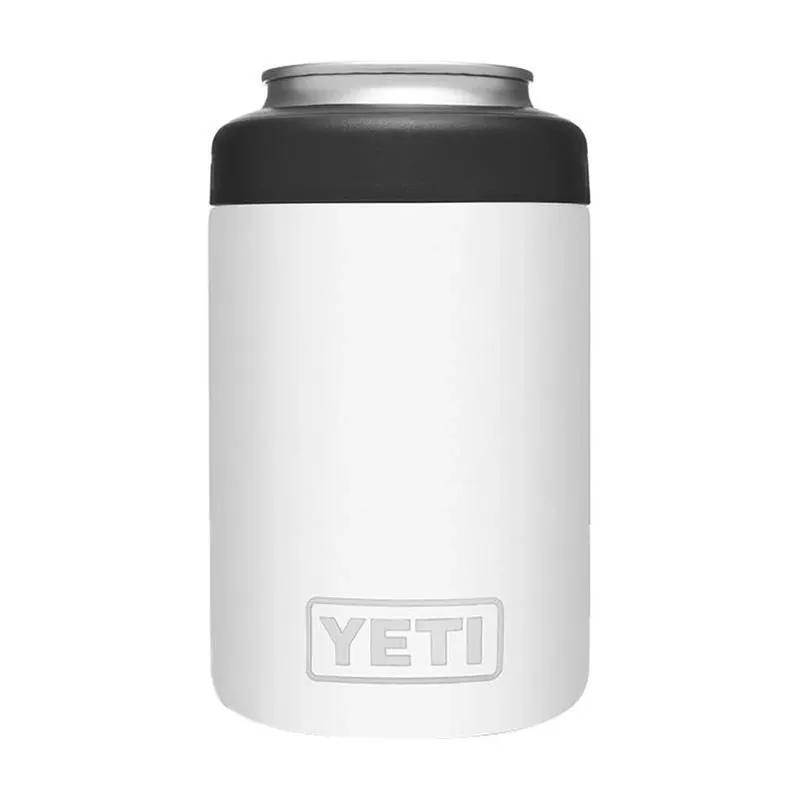 YETI Rambler 12‑oz White Stainless Steel Can Insulator – BPA‑Free Colster Cooler
