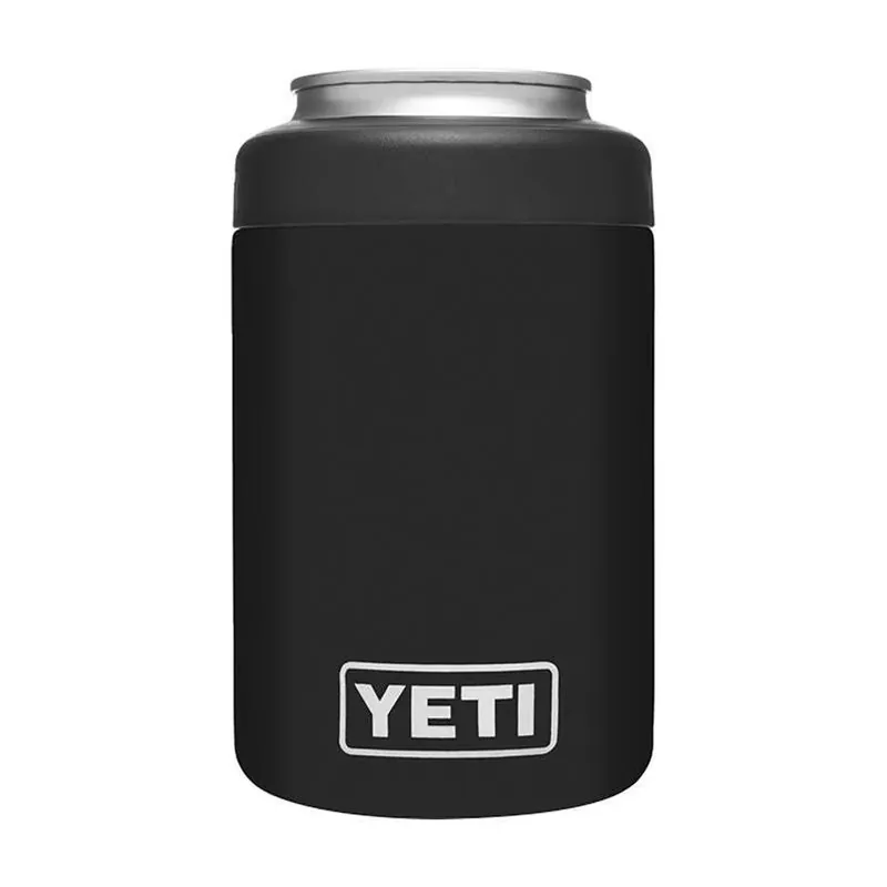 YETI Rambler 12‑oz Black Stainless Steel Can Insulator – BPA‑Free Colster