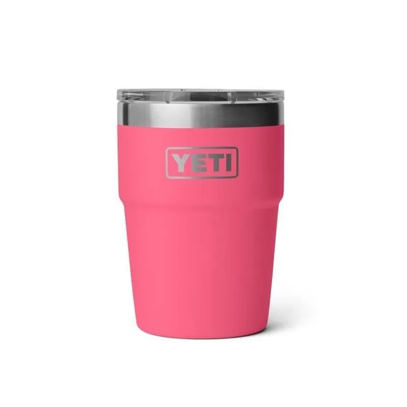 YETI Tropical Pink 16 oz Stainless Steel Rambler Tumbler With Magnetic Slider Lid – BPA‑Free & Stackable