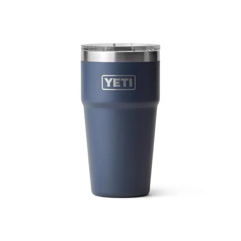 YETI Navy 20‑oz Stackable Rambler Tumbler With Magnetic Slider Lid – BPA‑Free Stainless Steel