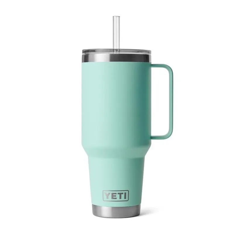 YETI Rambler 42‑oz Seafoam Stainless Steel Straw Tumbler – BPA‑Free, Dishwasher Safe