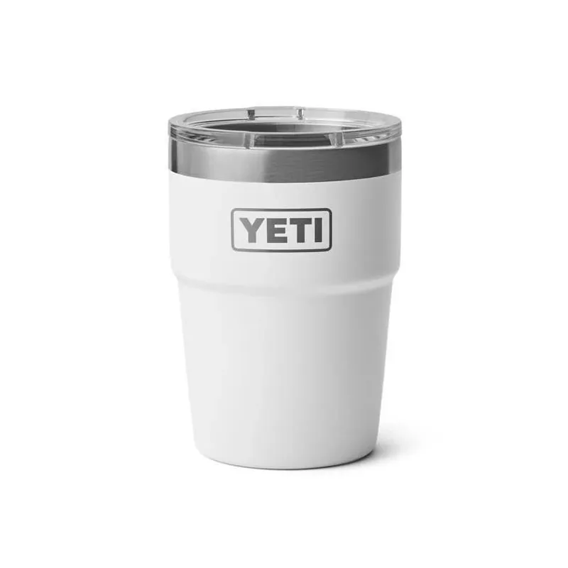YETI Rambler 16‑oz White Stackable Tumbler With MagSlider Lid – BPA‑Free