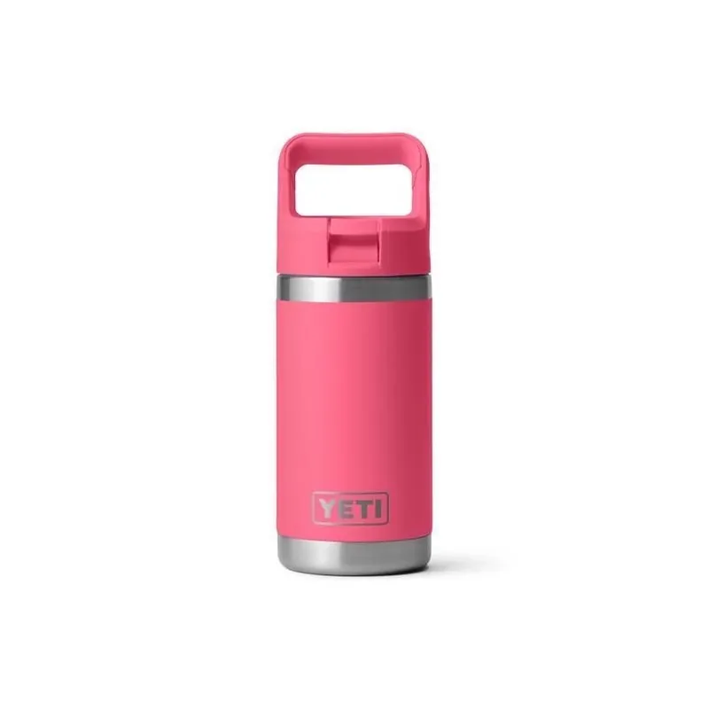 YETI Rambler Jr. 12‑oz Insulated Kids Water Bottle – Tropical Pink, BPA‑Free With Straw