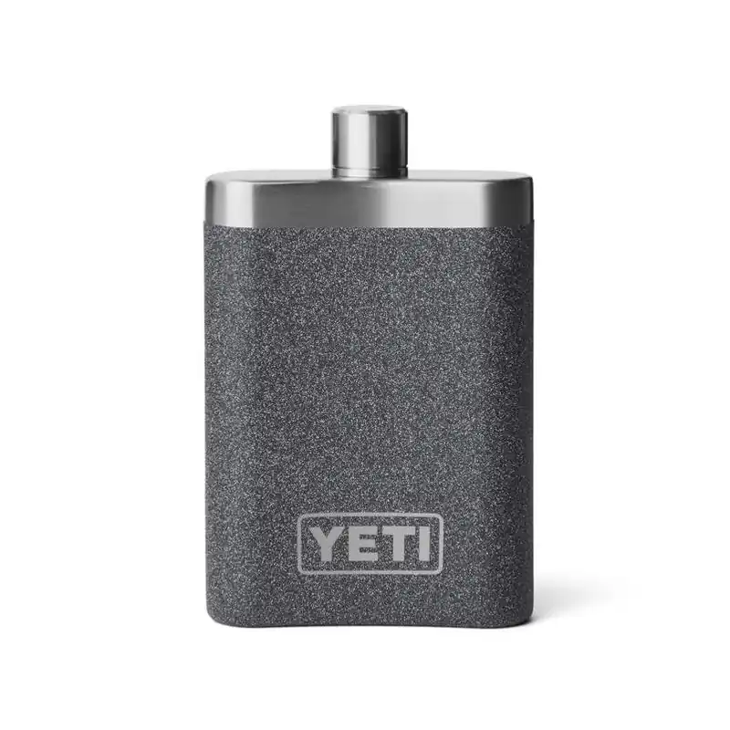 YETI 7‑oz Black Stone Stainless Steel Flask – Durable Insulated Bottle