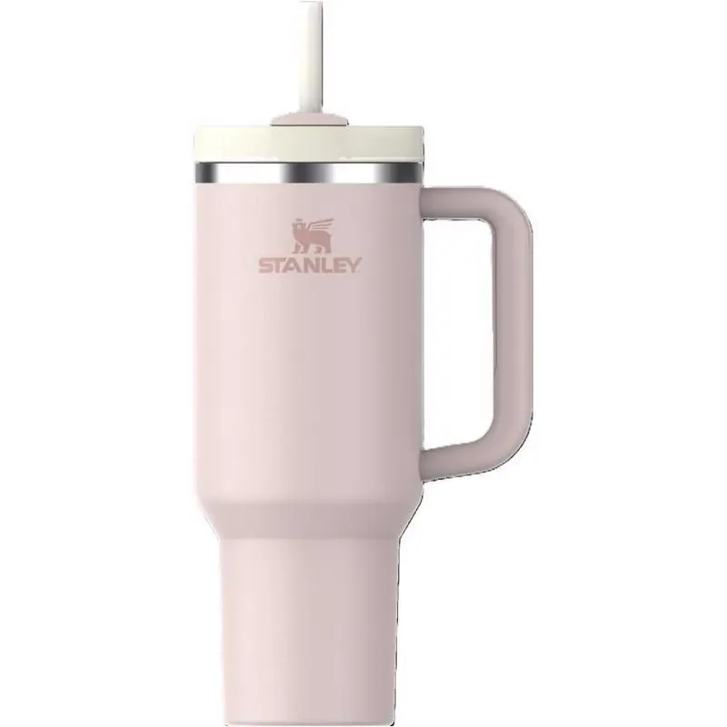 Stanley Quencher H2.0 FlowState 40 oz Rose Quartz Vacuum‑Insulated Stainless‑Steel Tumbler – BPA‑Free