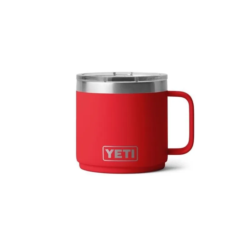 YETI Rambler 14‑oz Rescue Red Ceramic‑Lined Stackable Mug With Magnetic Slider Lid – BPA‑Free