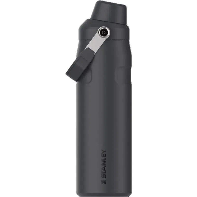 Stanley IceFlow Fast Flow 24 Oz Black 2.0 BPA Free Bottle With Straw Cap