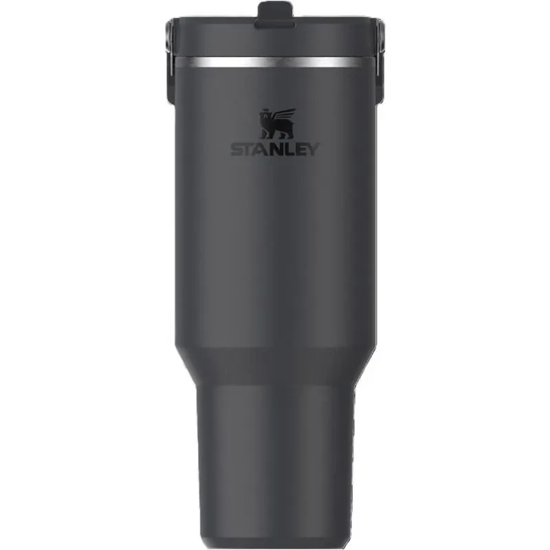 Stanley IceFlow Flip‑Straw 2.0 Insulated 40‑oz Stainless Steel Tumbler – Black, BPA‑Free