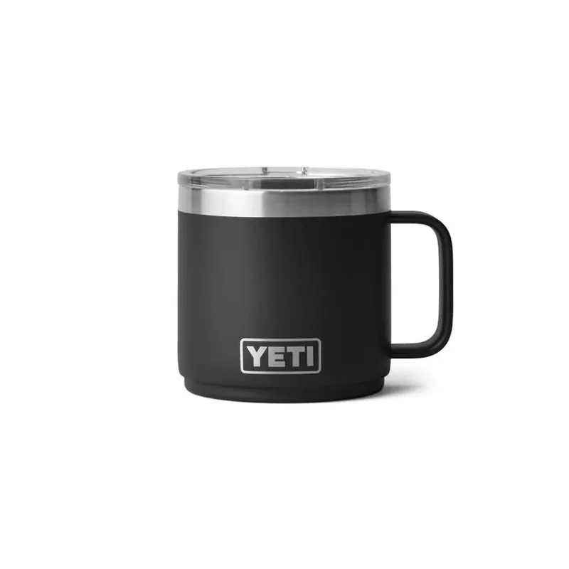 YETI Rambler 14‑oz Black Ceramic‑Lined Stainless Steel Mug With Stackable MagSlider Lid
