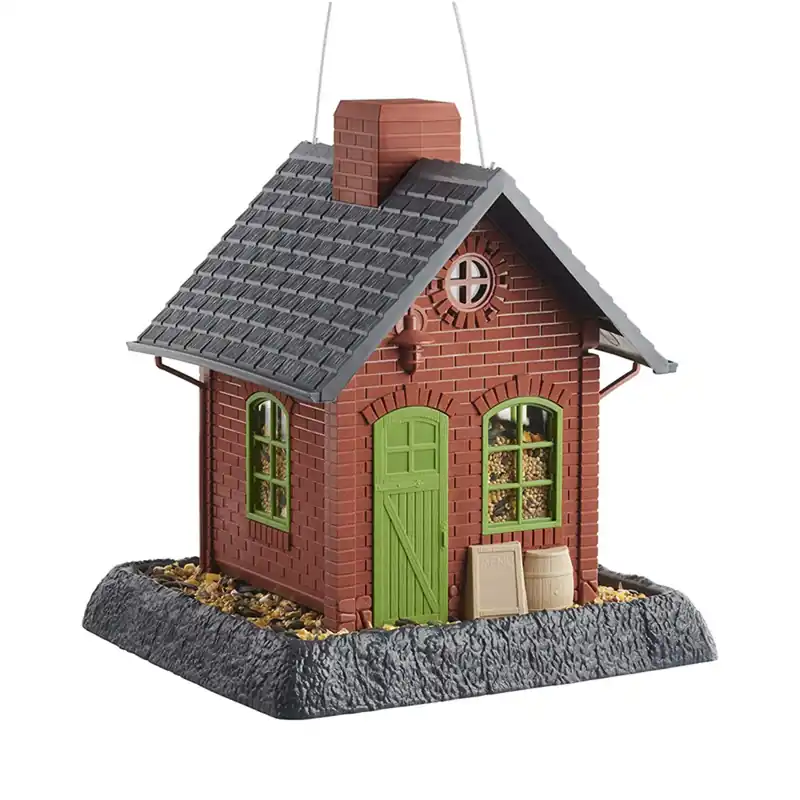 Village Wild Bird 5 Lb Plastic Hopper Bird Feeder With 4 Ports