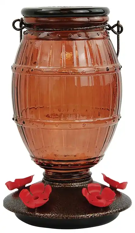Prohibition 36 Oz Glass/plastic Hummingbird Nectar Feeder With 5 Ports