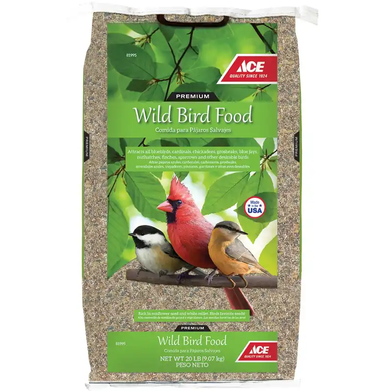 Premium Assorted Species Wild Bird Food 20 Lb - Millet, Milo, And Corn Blend