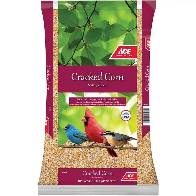 Cracked Corn 4 Lb - High Energy Bird Food For Wild Birds And Small Animals