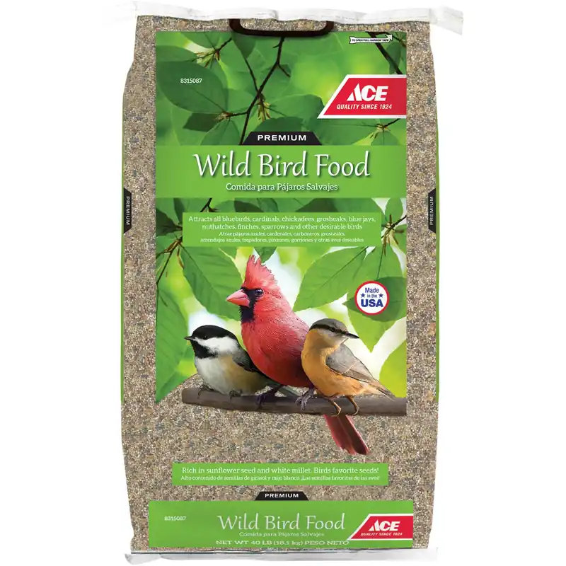 Premium Wild Bird Food 40 Lb - Assorted Species With Sunflower Seed And Millet