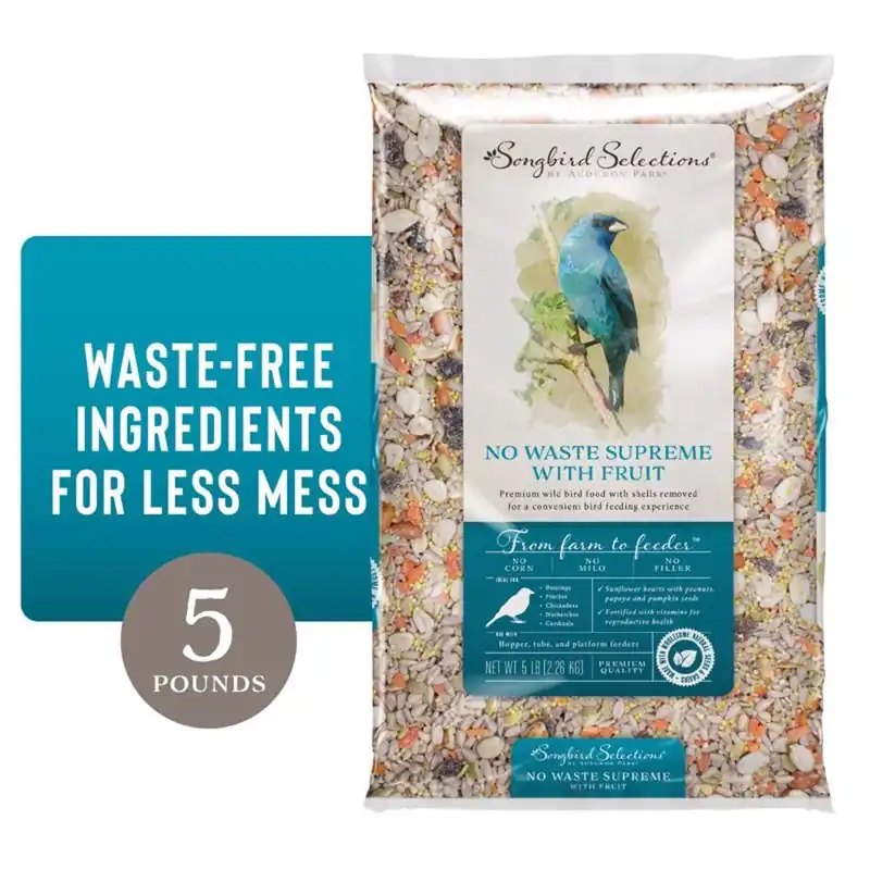 No Waste Supreme Wild Bird Seed With Fruit 5 Lb