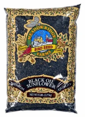 Wild Bird Food, Black Sunflower, 5 Lbs.