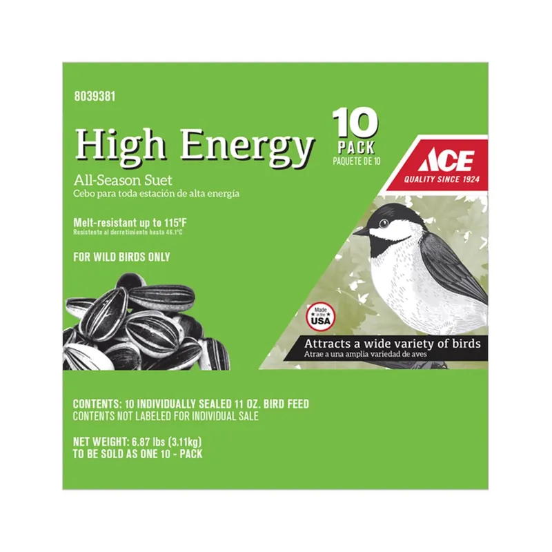 Assorted Species Sunflower Seeds Suet 11 Ounce For Birds