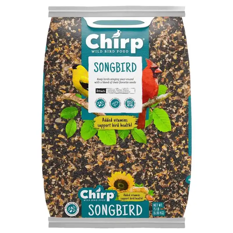 Songbird Black Oil Sunflower Wild Bird Food 15 Lb Bagged