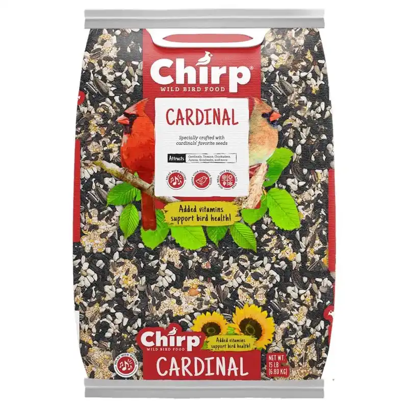 Cardinal Black Oil Sunflower Wild Bird Food 15 Lb Bagged