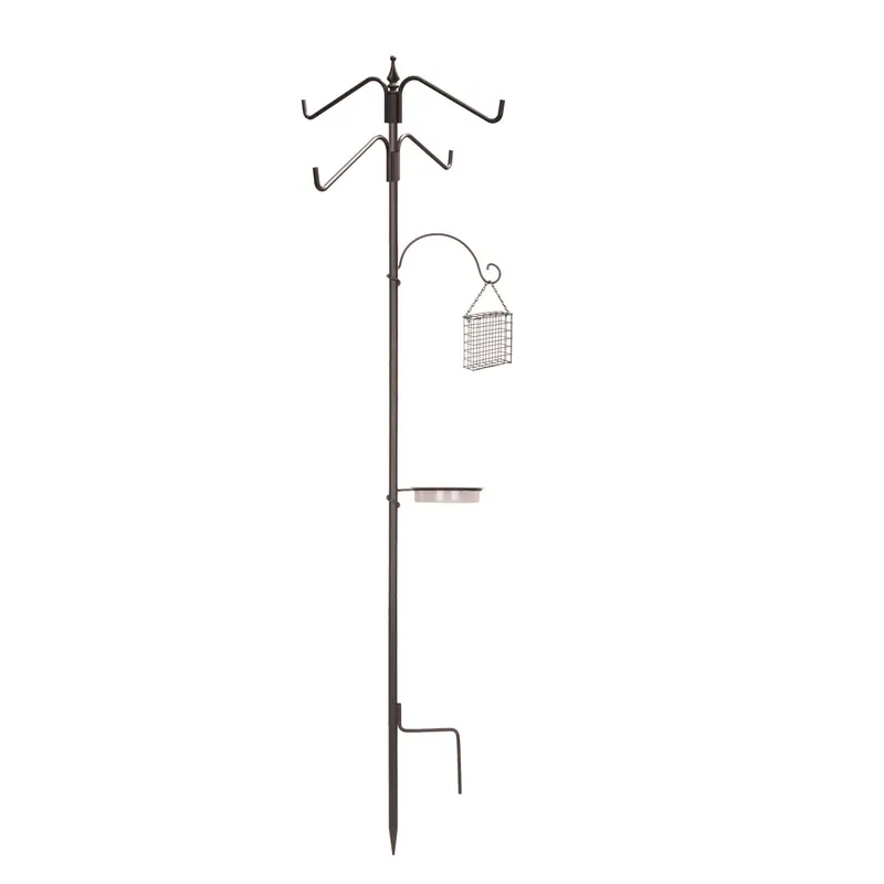 85 In. H Black Bird Feeder Hook With Accessories