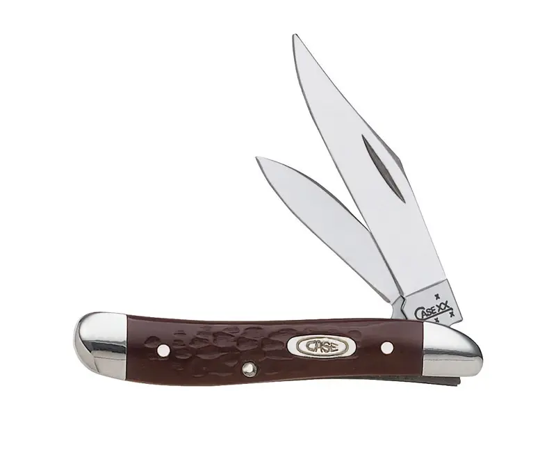 Working Peanut Pocket Knife, Stainless Steel/Brown, 2-7/8-In. Closed