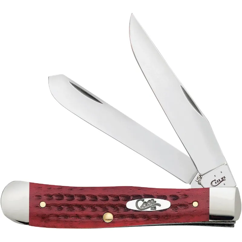 Pocket Worn Old Red Bone Corn Cob Jig Trapper Knife