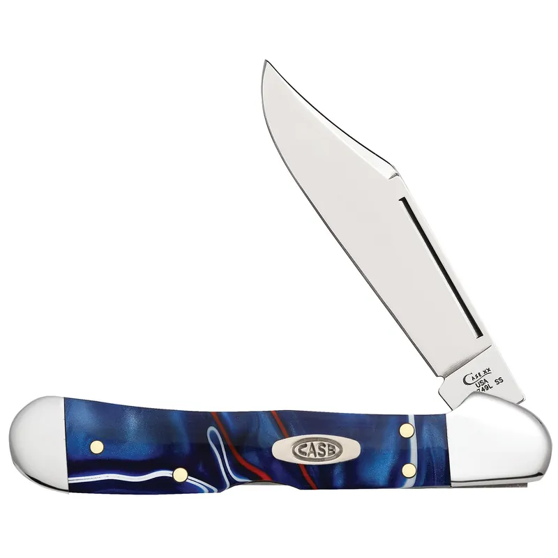 Patriotic Kirinite Multicolored Stainless Steel 4 In. Mini Copperlock Knife