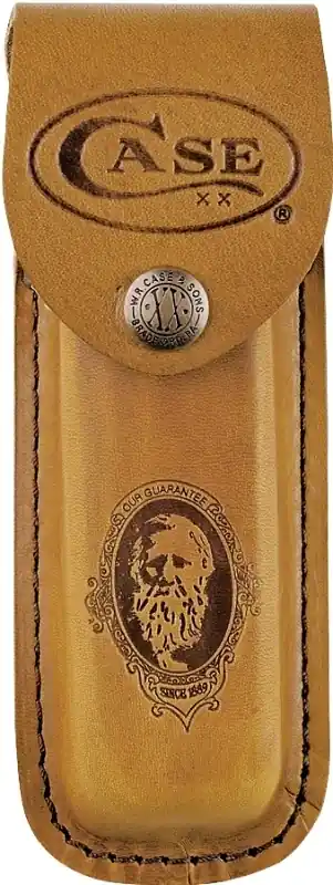 Brown Leather Belt Knife Sheath For Large Folding Knives - Model 9027