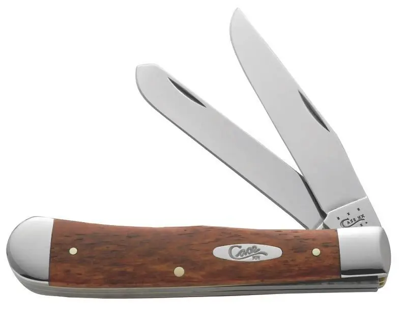 28707 Trapper Knife With Smooth Chestnut Bone Handle - 4 1/8" Closed