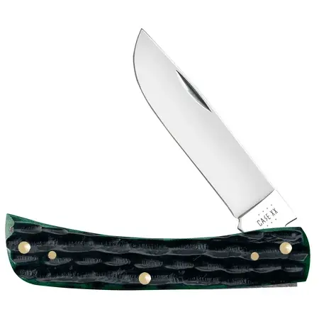 Xx Knives Deep Canyon Hunter Green Bone Sodbuster Jr Pocket Knife Model 75832