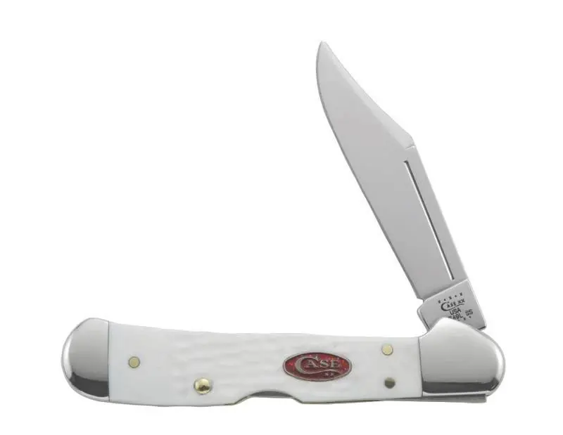Sparxx 2.72 In. Standard Jig White Synthetic Mini Copperlock Pocket Knife