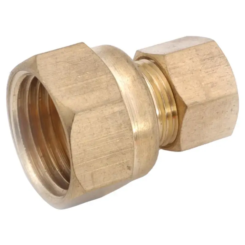 3/8 In. Female Compression Swivel X 1/4 In. D Compression Brass Adapter