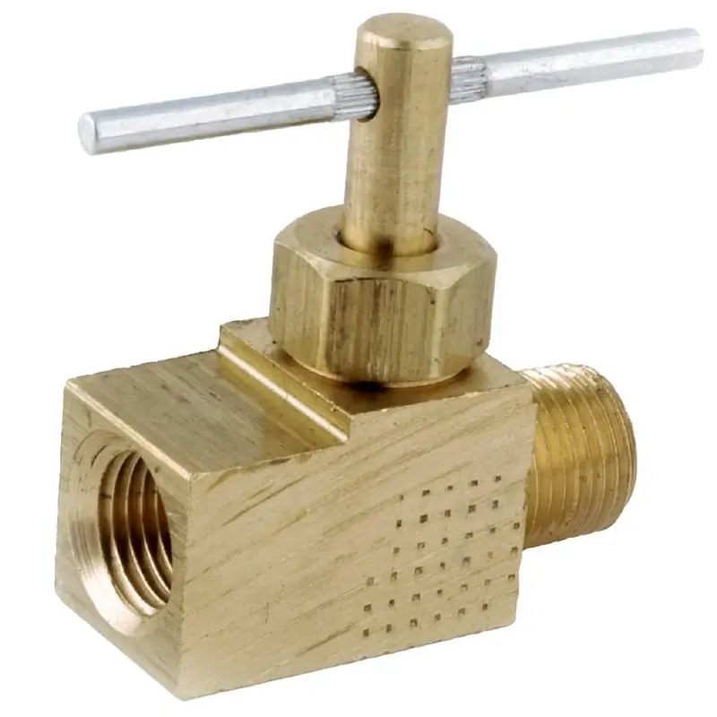 Anderson Metals 1/8 In. Brass Needle Valve, Female To Mip, Lead-free