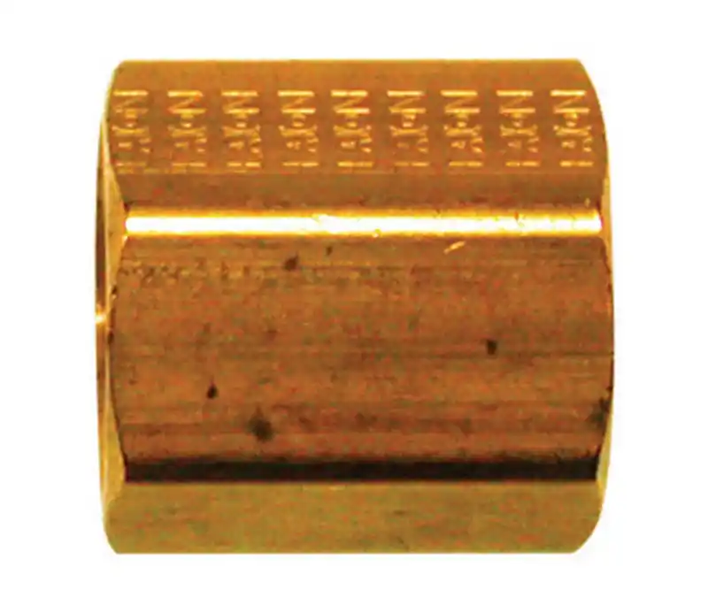 JMF Company 3/8 In. Flare X 3/8 In. D Flare Yellow Brass Inverted Union