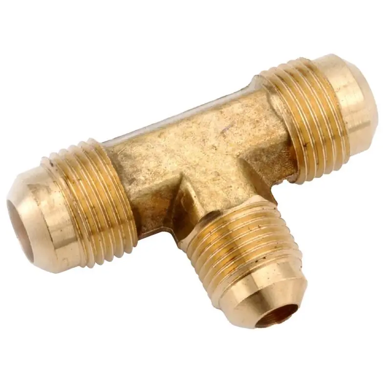 Anderson Metals 3/8 In. X 1/2 In. Brass Flare Reducing Tee, Lead-free