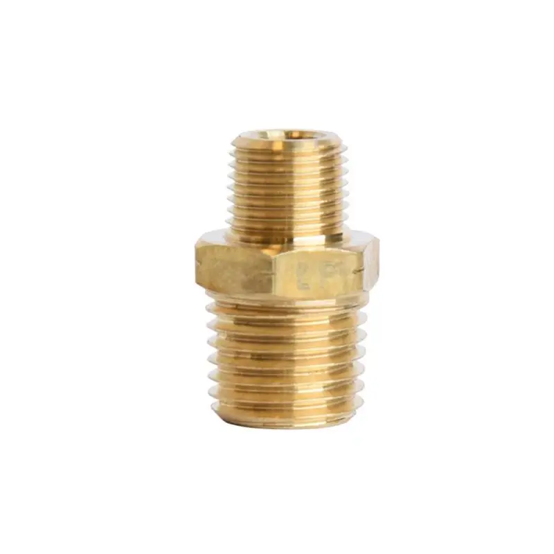 1/4 In. Mpt X 1/8 In. D Mpt Brass Reducing Hex Nipple