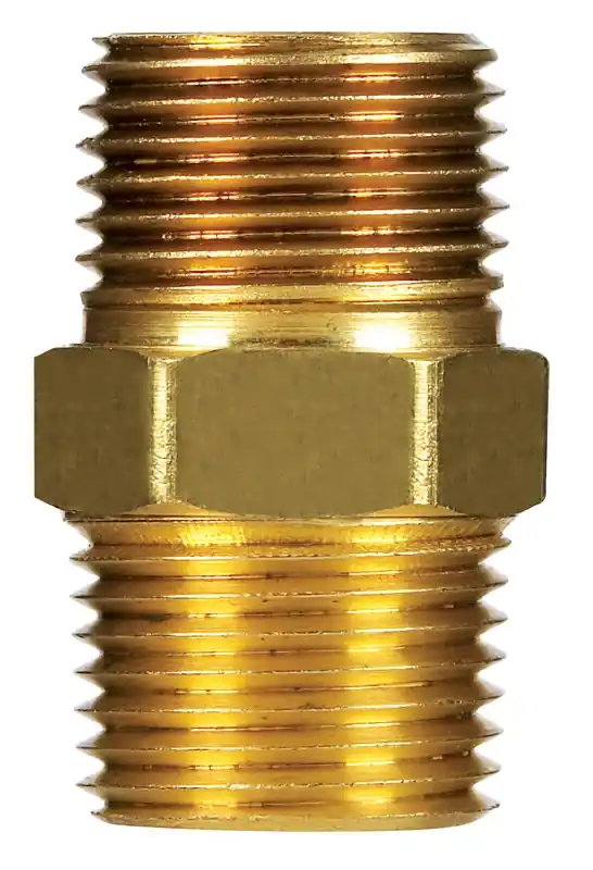 Ace 1/8 In. Mpt Brass Hex Nipple - Durable Red Brass Pipe Fitting