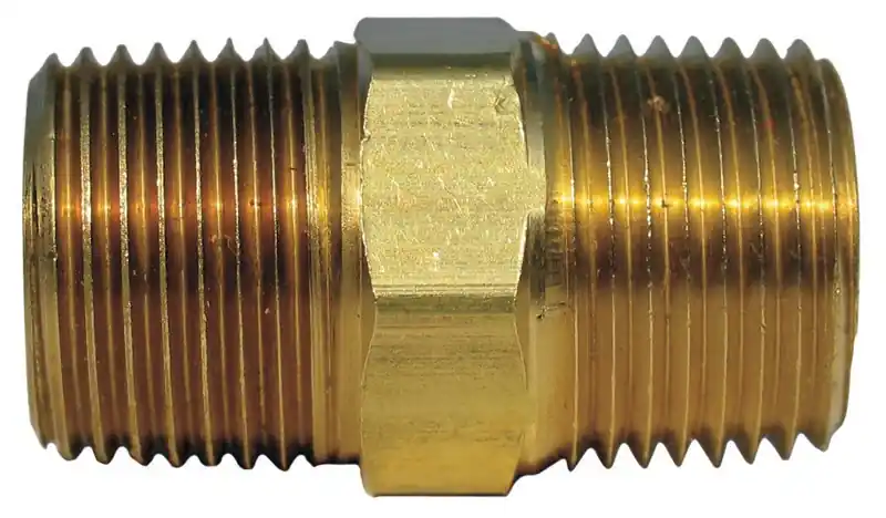 Ace 1/4 In. Mpt Brass Hex Nipple - Durable Red Brass Pipe Fitting