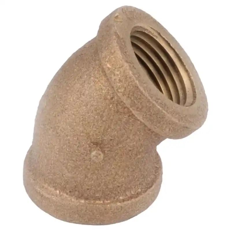 Anderson Metals 3/8 In. Fip Brass 45 Degree Elbow Lead-free