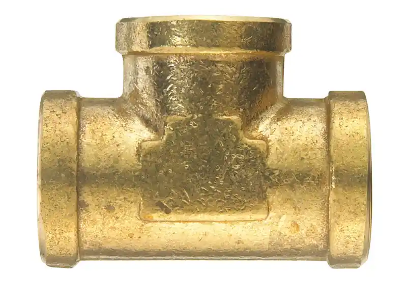 Ace 1/4 In. Fpt X 1/4 In. Dia. Fpt Yellow Brass Tee - Durable Plumbing Fitting