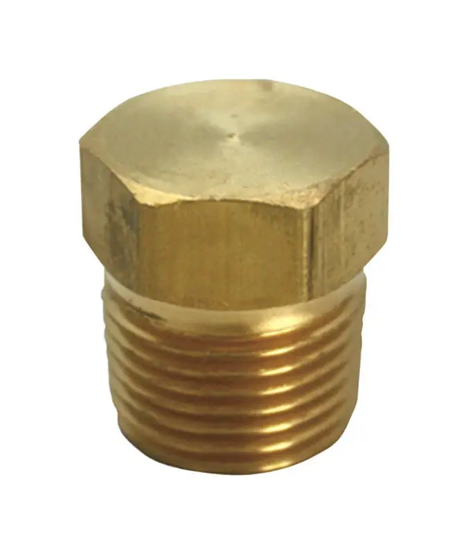 3/8 In. Mpt X 3/8 In. Dia. Compression Yellow Brass Hex Head Plug