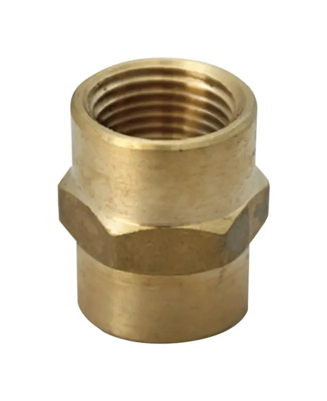 Brass Reducing Coupling 3/8 In. Female X 1/4 In. Diameter