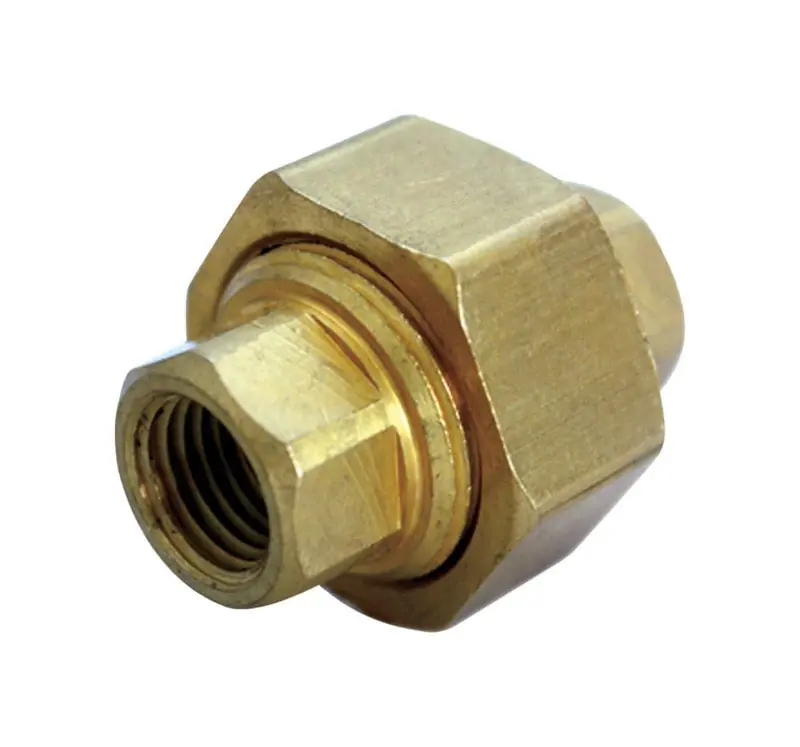 Ace 1/4 In. Fpt X 1/4 In. Dia. Compression Yellow Brass Union For Plumbing