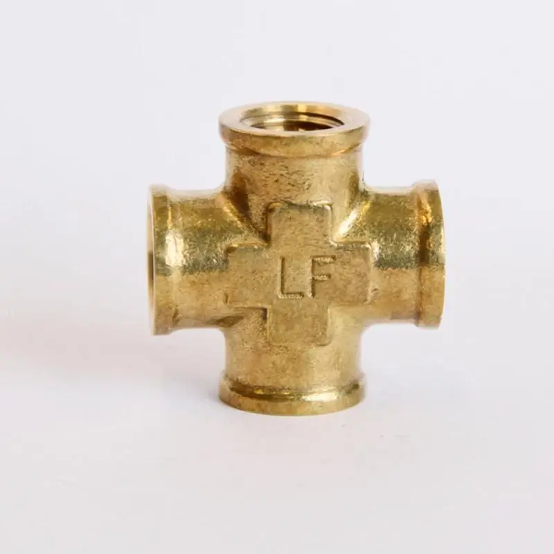 1/4 In. Fpt X 1/4 In. D Fpt Lead-free Brass Cross Pipe Fitting