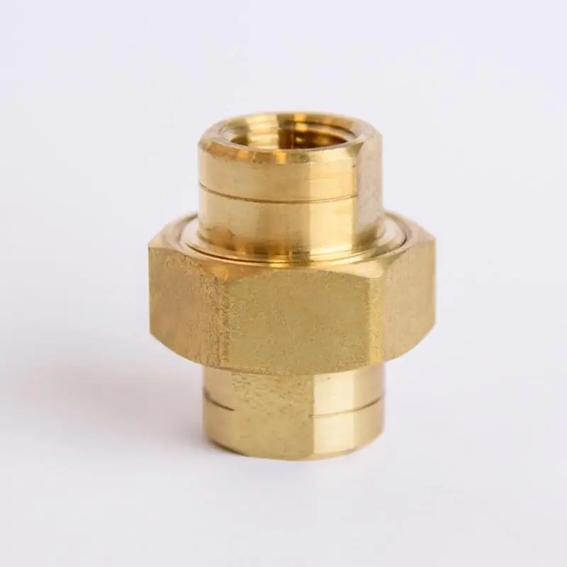 3/8 In. Fpt X 3/8 In. D Fpt Yellow Brass Union For Plumbing Applications