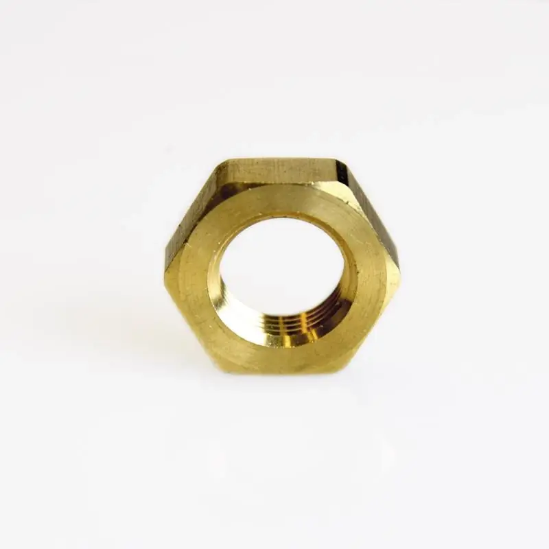 3/8 Inch Brass Pipe Lock Nut - Durable Plumbing Fitting For Secure Connections