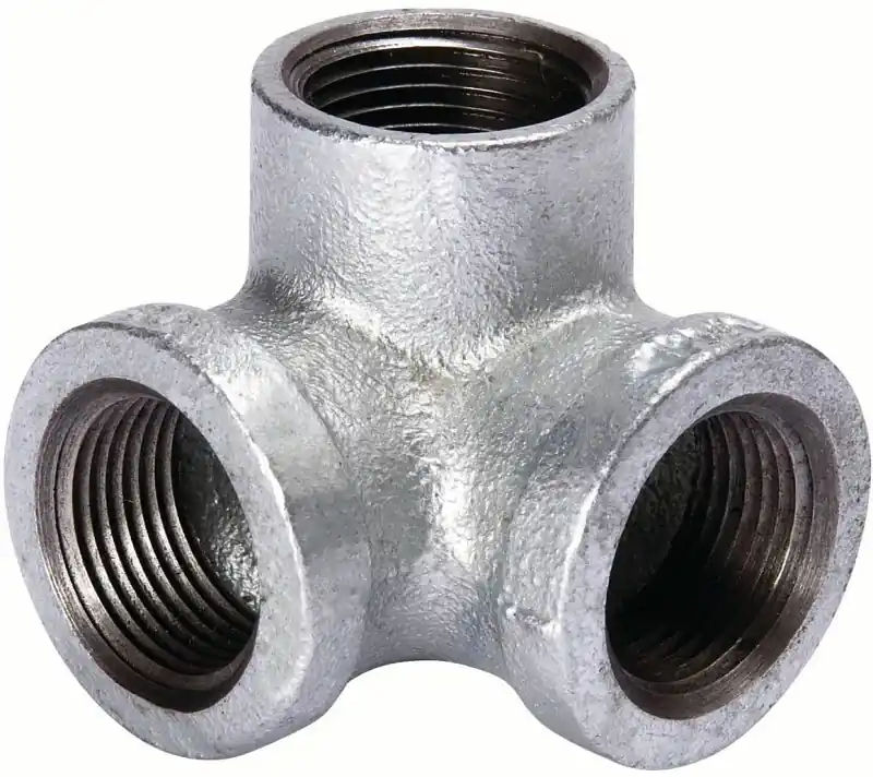 3/4 Inch Galvanized Malleable Iron 90 Degree Elbow With Side Outlet