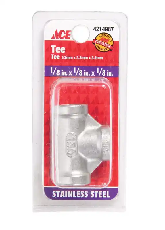 1/8 In. Fpt X 1/8 In. Dia. Fpt Stainless Steel Tee - Model S3014t 001b