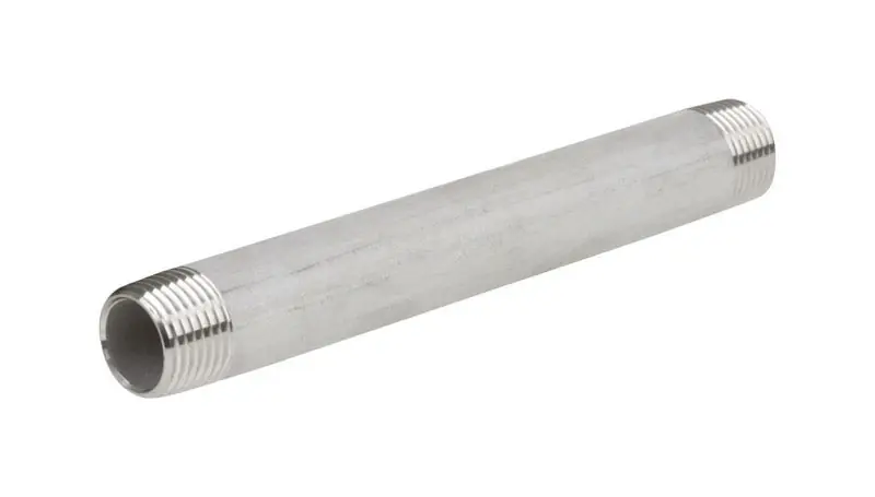 2 In. Mpt Stainless Steel 6 In. L Nipple - Lead-free