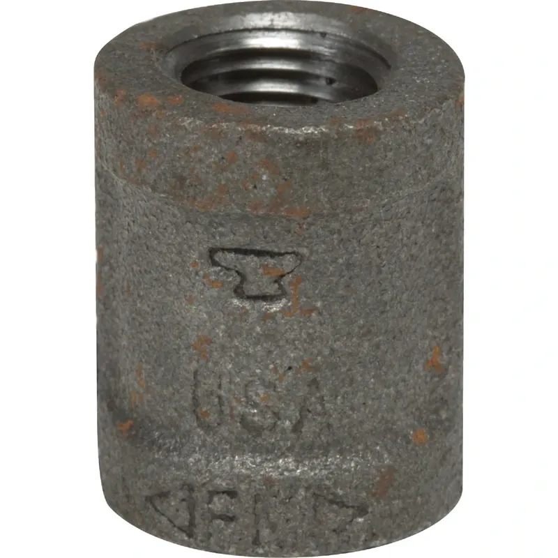1/4 In. Malleable Black Iron Standard Merchant Coupling - Model 8700133005